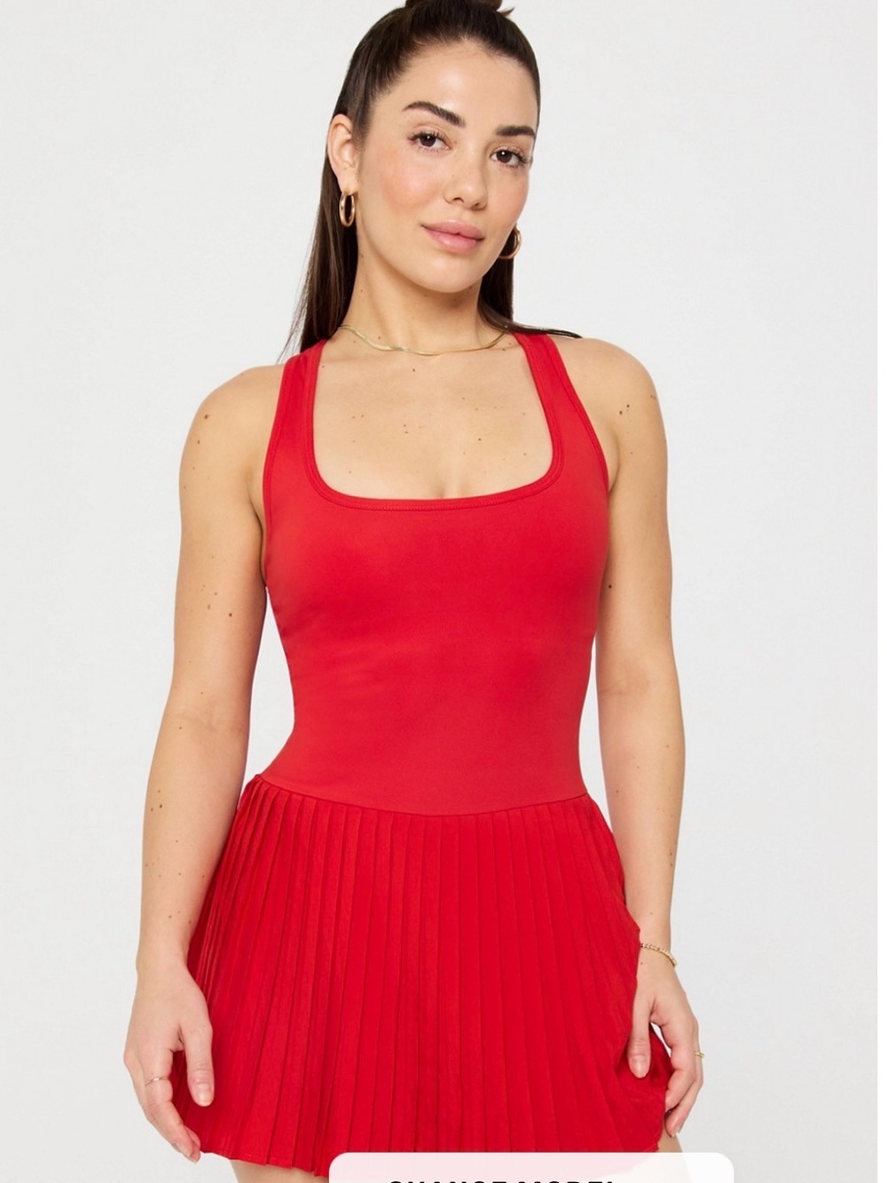 Fabletics Red Scoop Neck Jumpsuit Romper